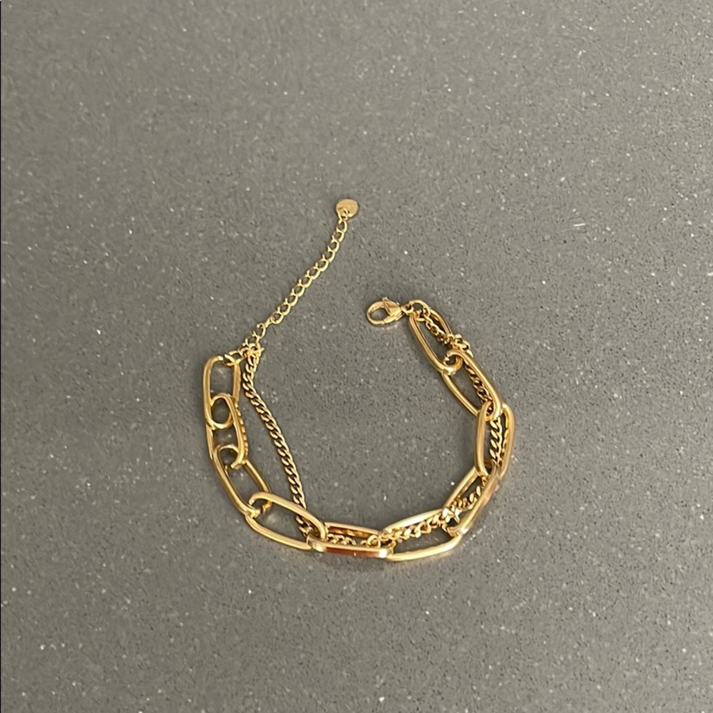 Adornia gold overlay 8 inch bracelet. Gold plated